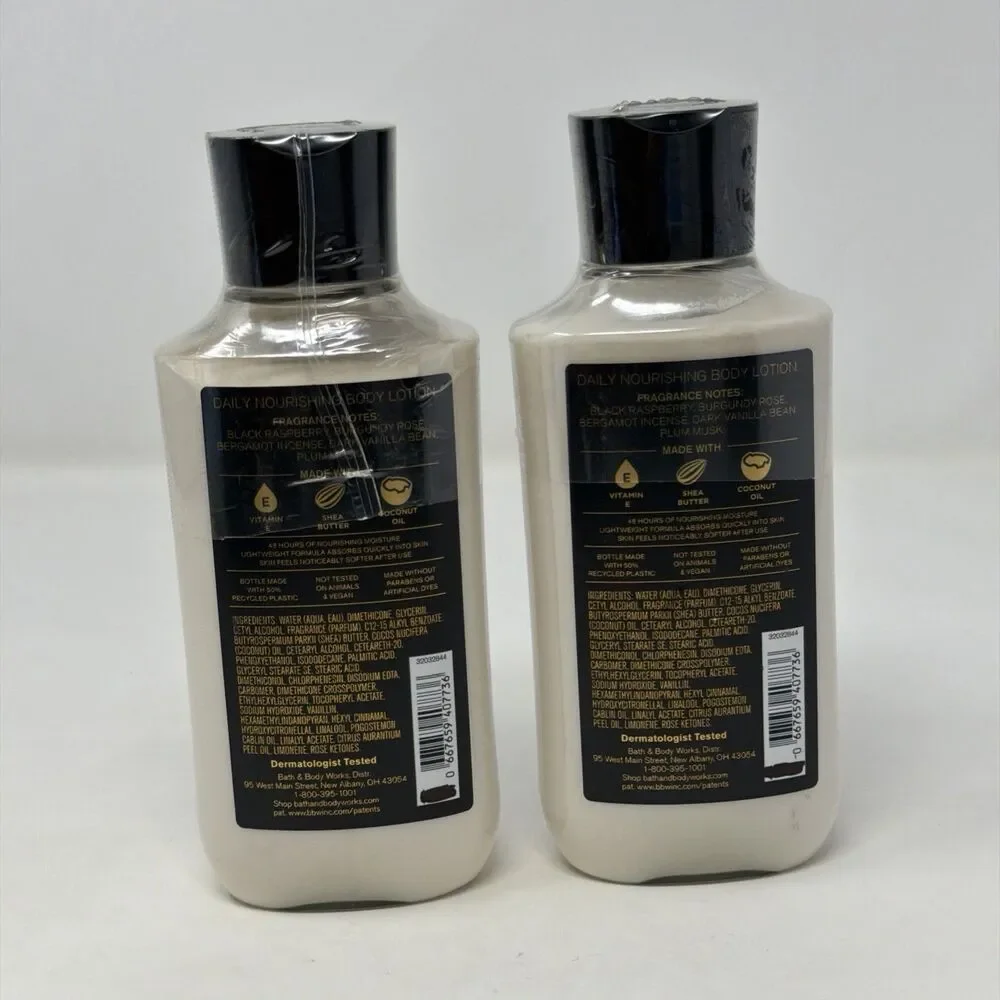 Bath & Body Works Dark Kiss Daily Nourishing Body Lotion 8 Oz Lot of 2 Sealed